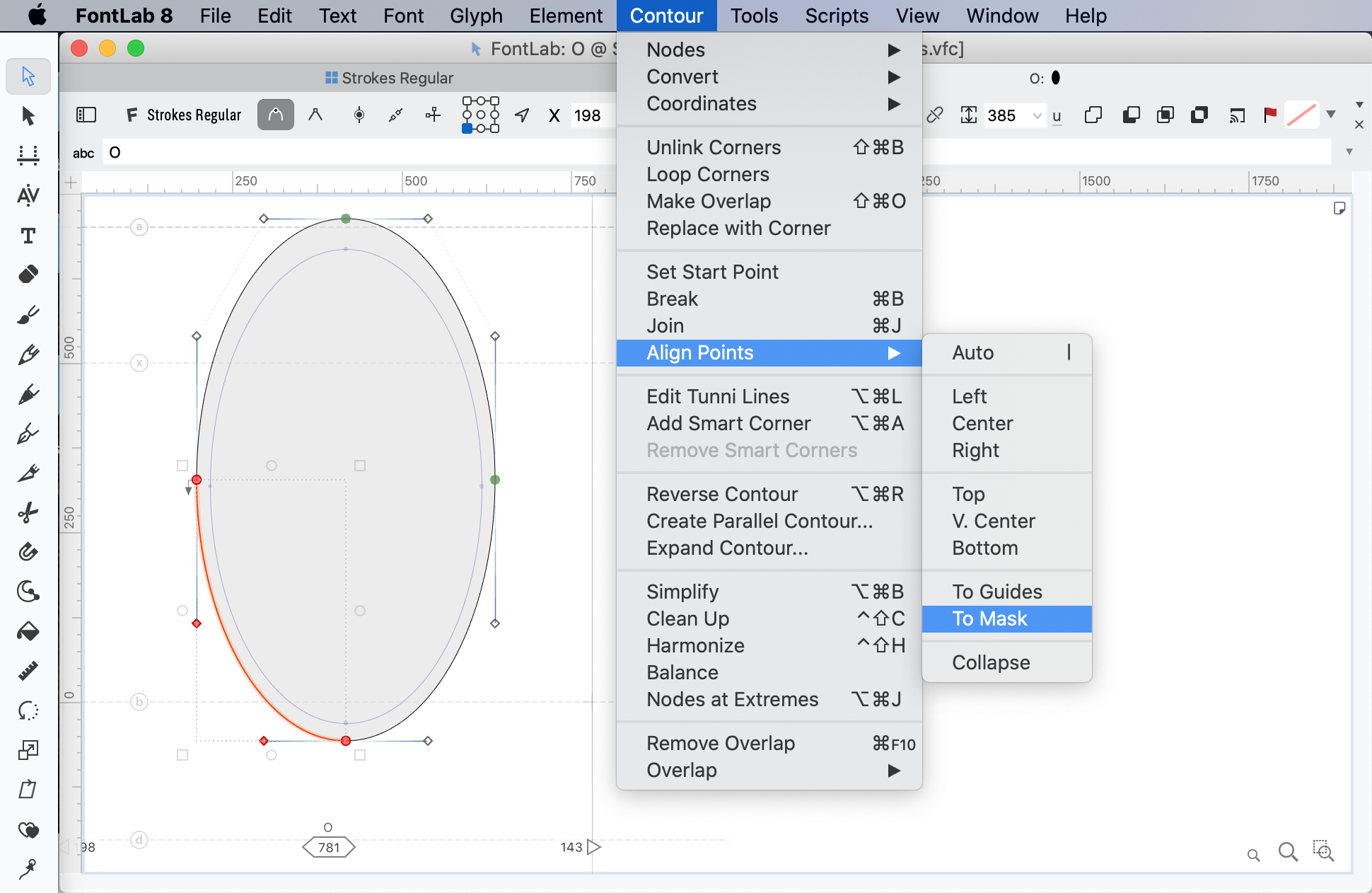 Align points to mask